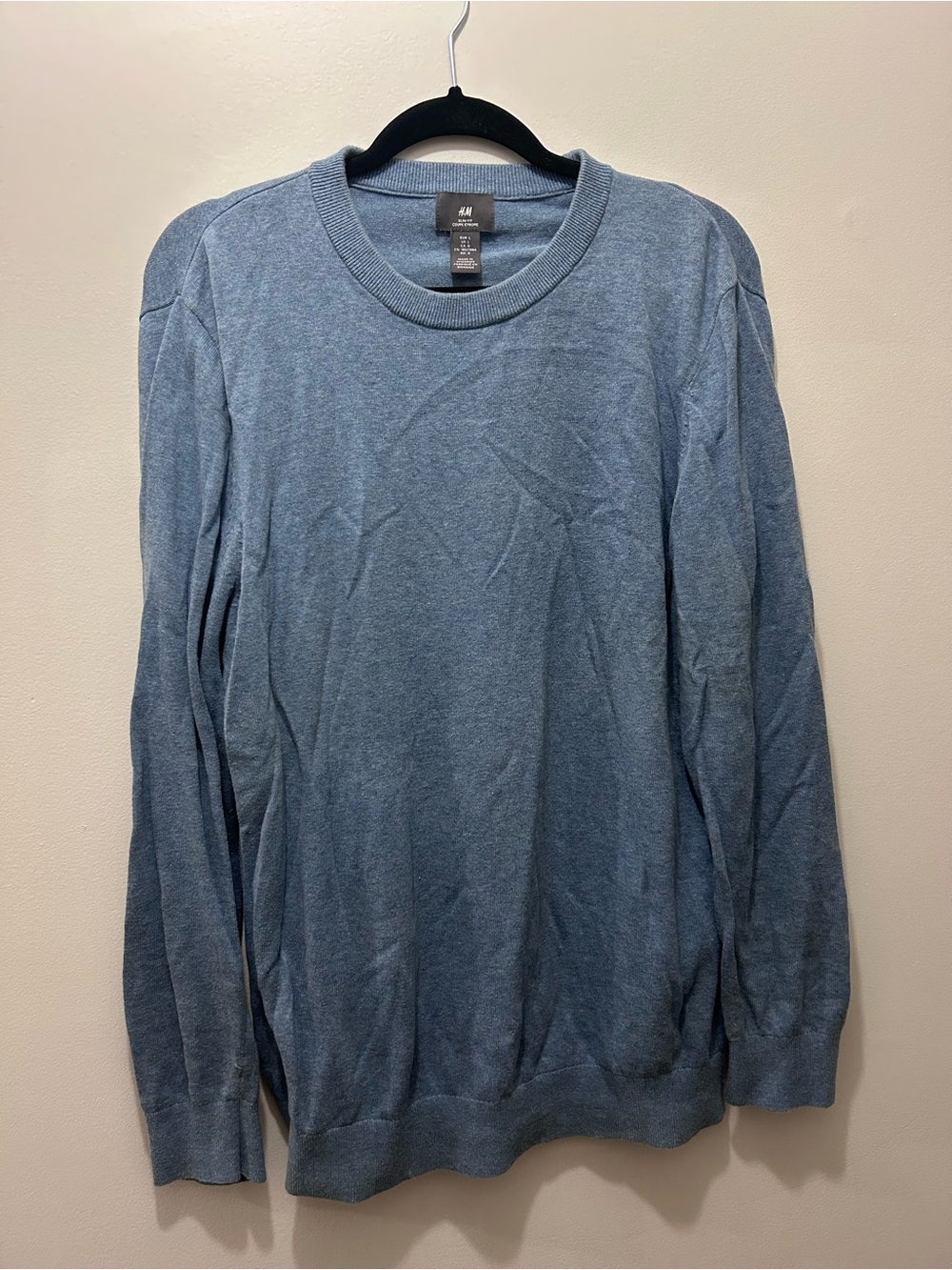 H&M Men's Crewneck Sweater - Light Blue